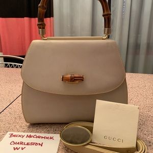 Vintage Gucci bamboo handle hand bag/shoulder bag